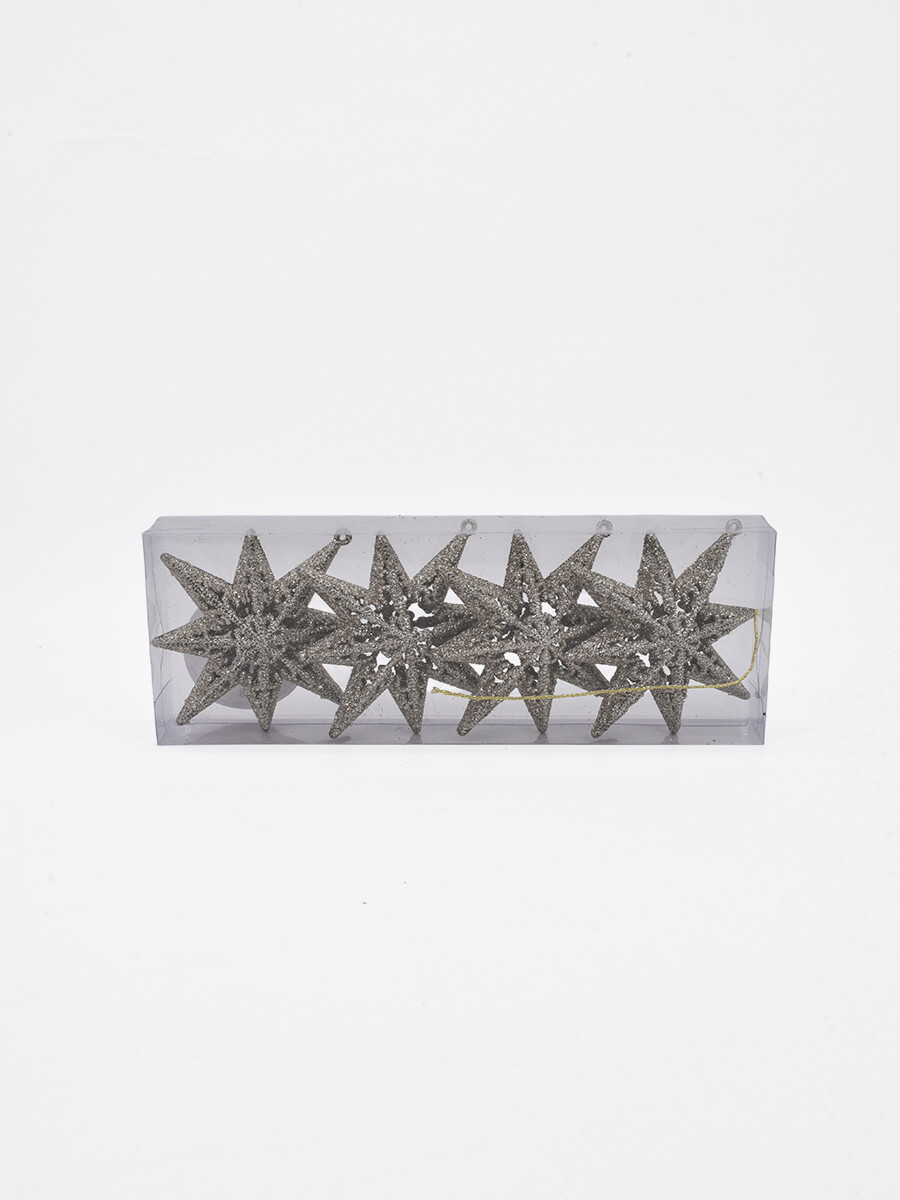 ADORNO ESTRELLA SET X 4 - DORADO 
