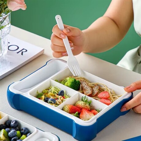 Vianda lunchera con 4 divisiones Verde