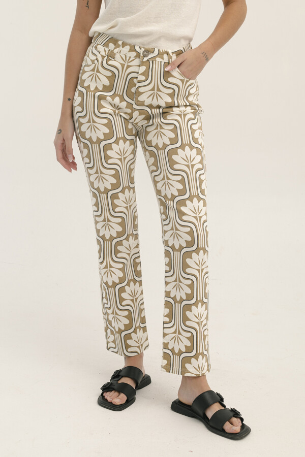 JEAN PRINT BEIGE