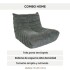 Sillón ComboHome Toggo 1 Cuerpo Lazy Sofa Puff Corderoy Gris 1