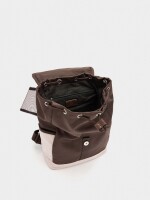Mochila Color Block Con Nylon burdeos