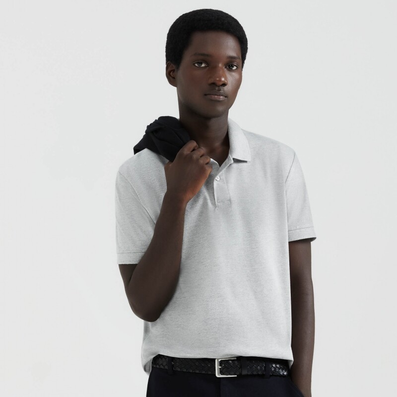CAMISA POLO MM MASC CINZA MESCLA