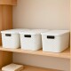 Set x3 caja simil ratán 7 lts BLANCO