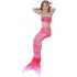 Traje De Baño Niña 3 Piezas Sirena Playa Piscina Cosplay Variante Color Rosa Talle 110