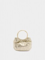 Bolso De Mano Metalizado dorado