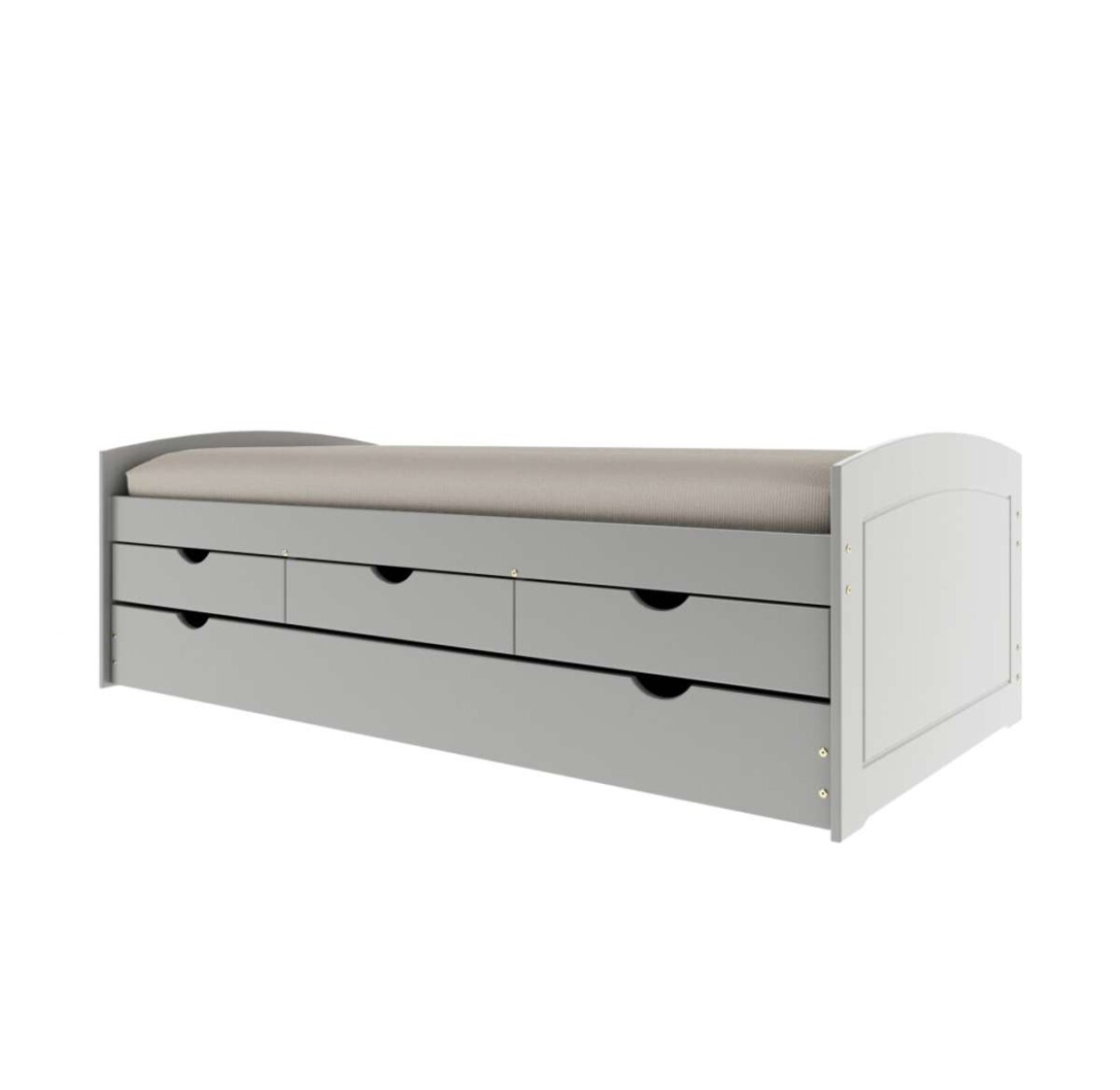 Cama Marinera 1 Plaza Con Cajones Ulli - Gris 