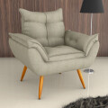 Sillón 1 cuerpo Poltrona Turin Beige