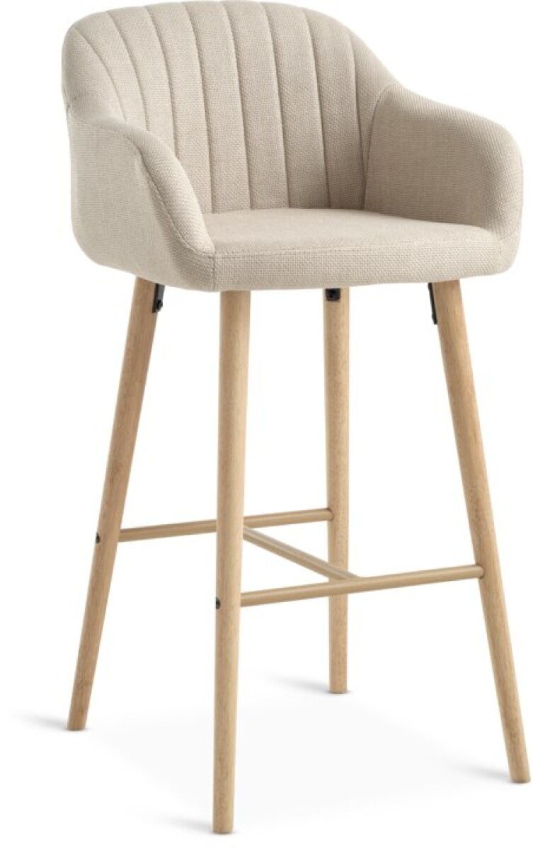 Taburete de bar ADSLEV tela beige/color roble 