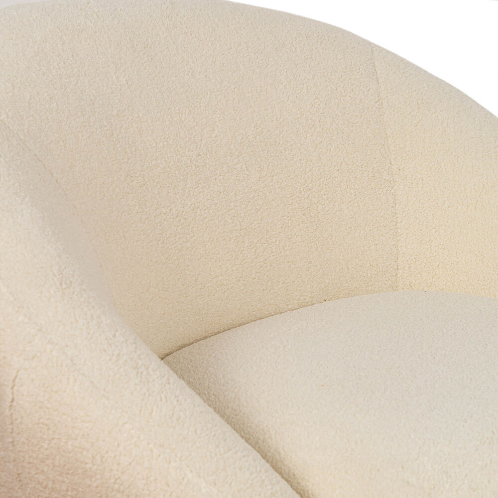 BUTACA GIRATORIA 1 CUERPO TELA BLANCO ORA OFFWHITE