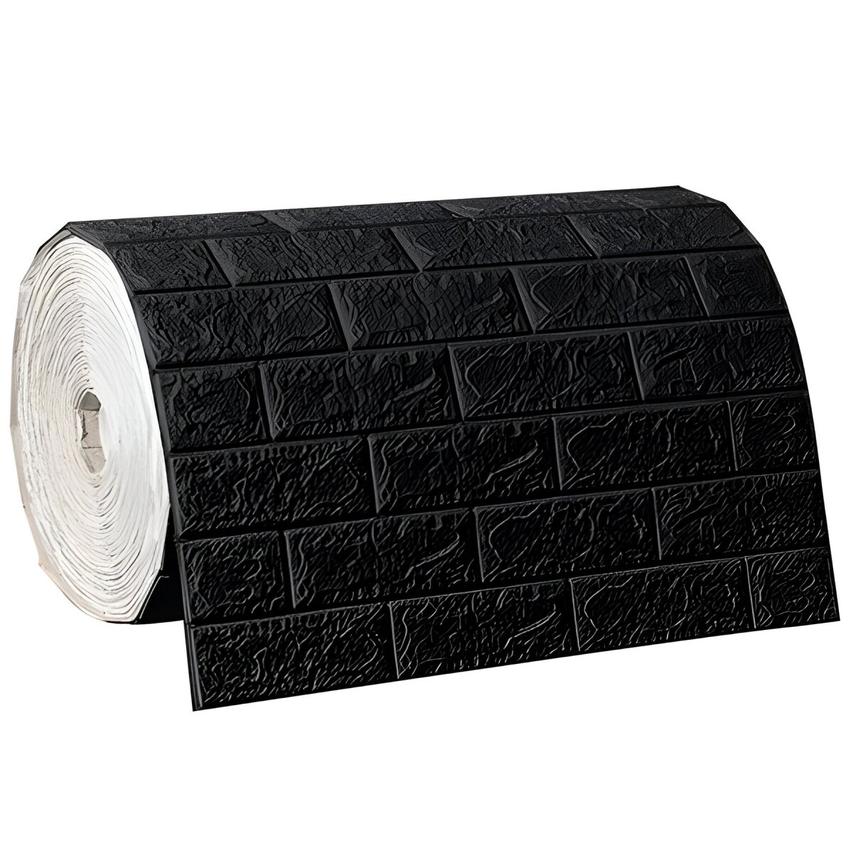 Revestimiento Pared Adhesivo 3d Piedra Ladrillo 20 Mts x 0,70 Mts - Variante Color Negro 
