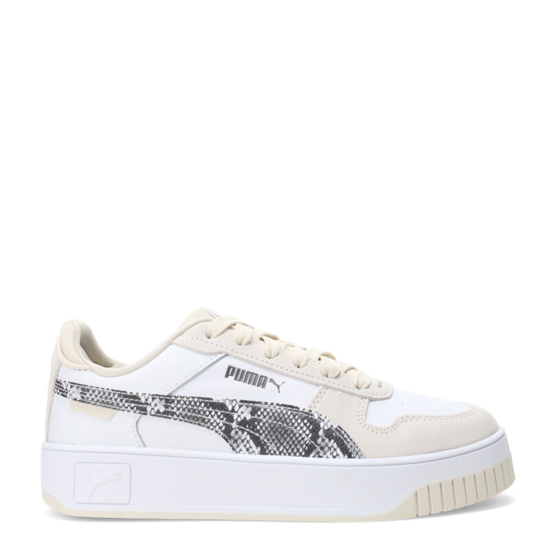 Championes de Mujer Puma Carina Street Snake Chic Blanco - Beige - Negro
