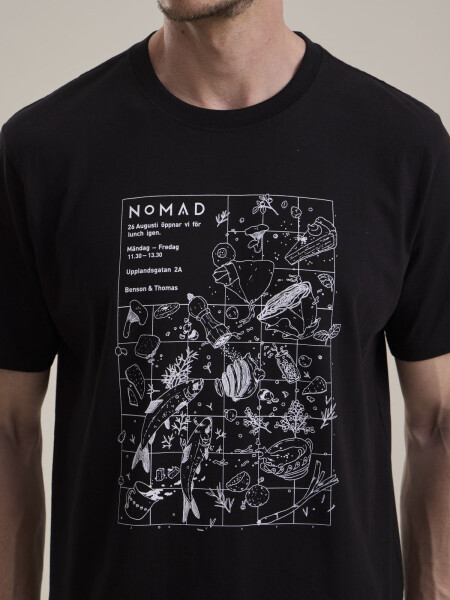 T-SHIRT ESTAMPA FOOD NEGRO