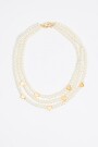 COLLAR PERLAS Y CORAZONES Oro