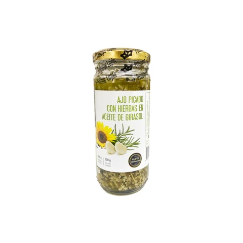 Ajo picado con hierbas en aceite de girasol Principe Lujan Ajo Picado C/hierbas En Aceite