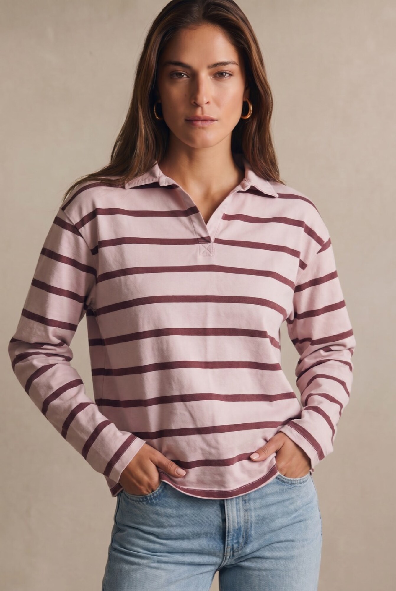 No Color Rosa Sweater Polo - Rosa — Lemon