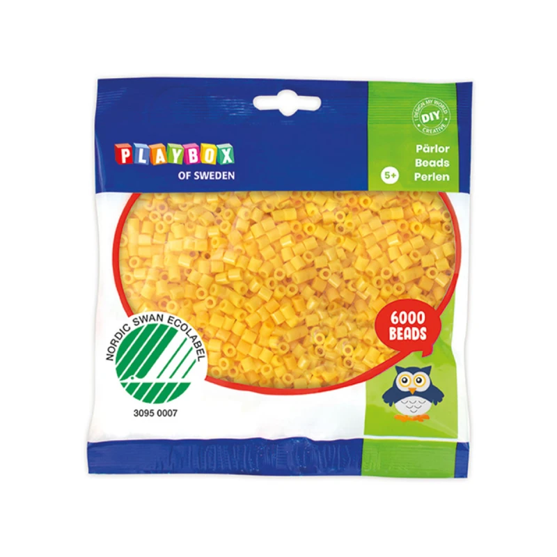 Cuentas para planchar 6.000 piezas Hama Beads Playbox Amarillo