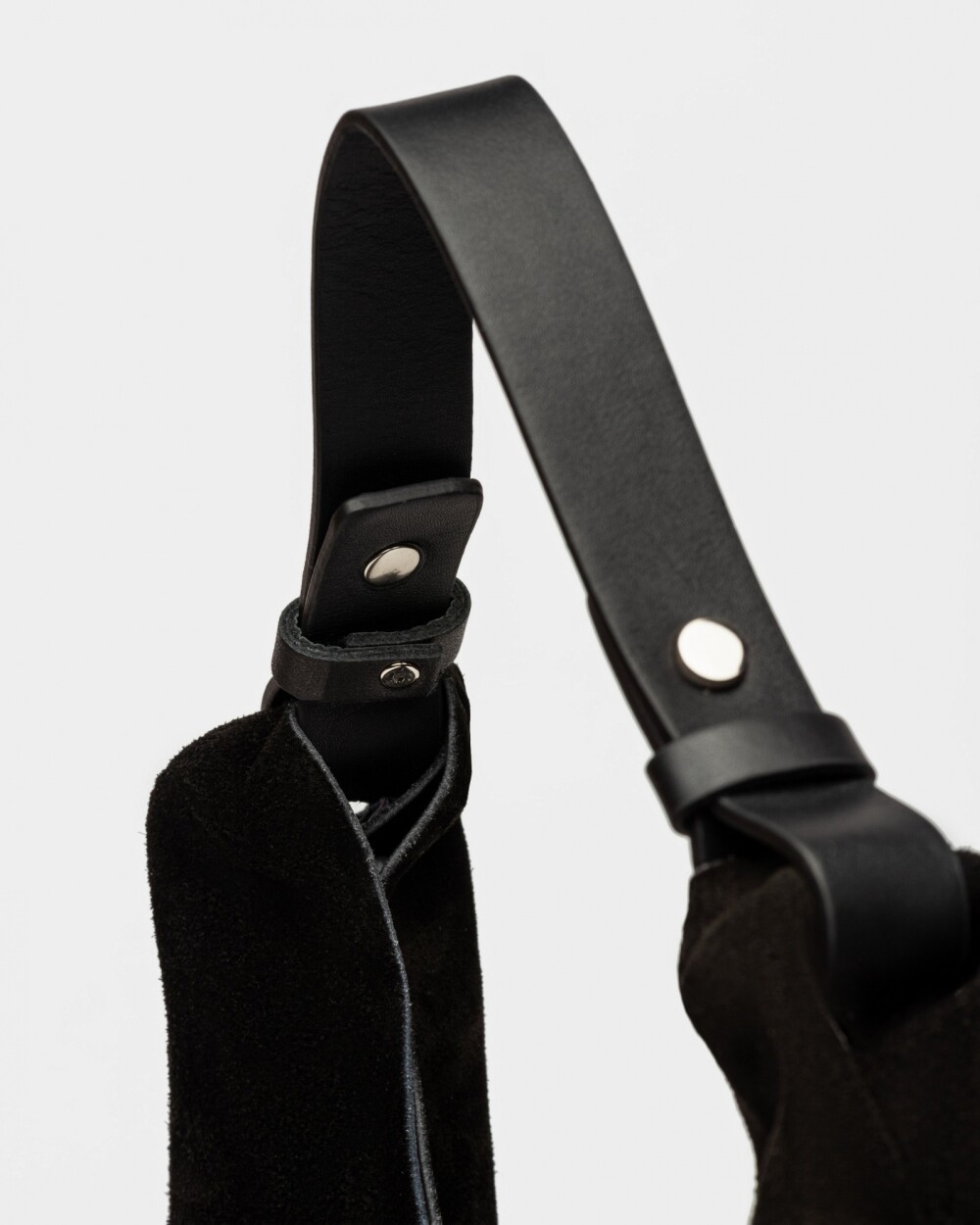 Cartera al hombro The Shopping en cuero gamuza Negro