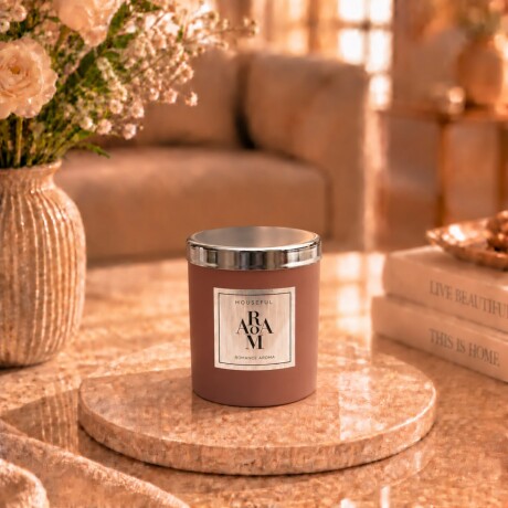 Vela Aromatica En Frasco De Vidrio Romance 7cm x 8cm Vela Aromatica En Frasco De Vidrio Romance 7cm x 8cm