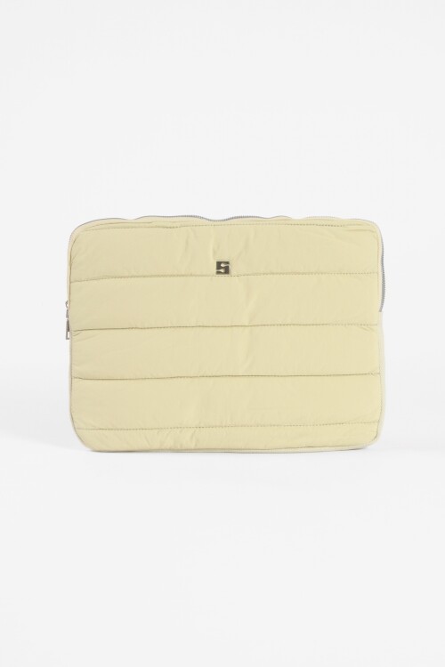 Estuche porta laptop pespunte verde