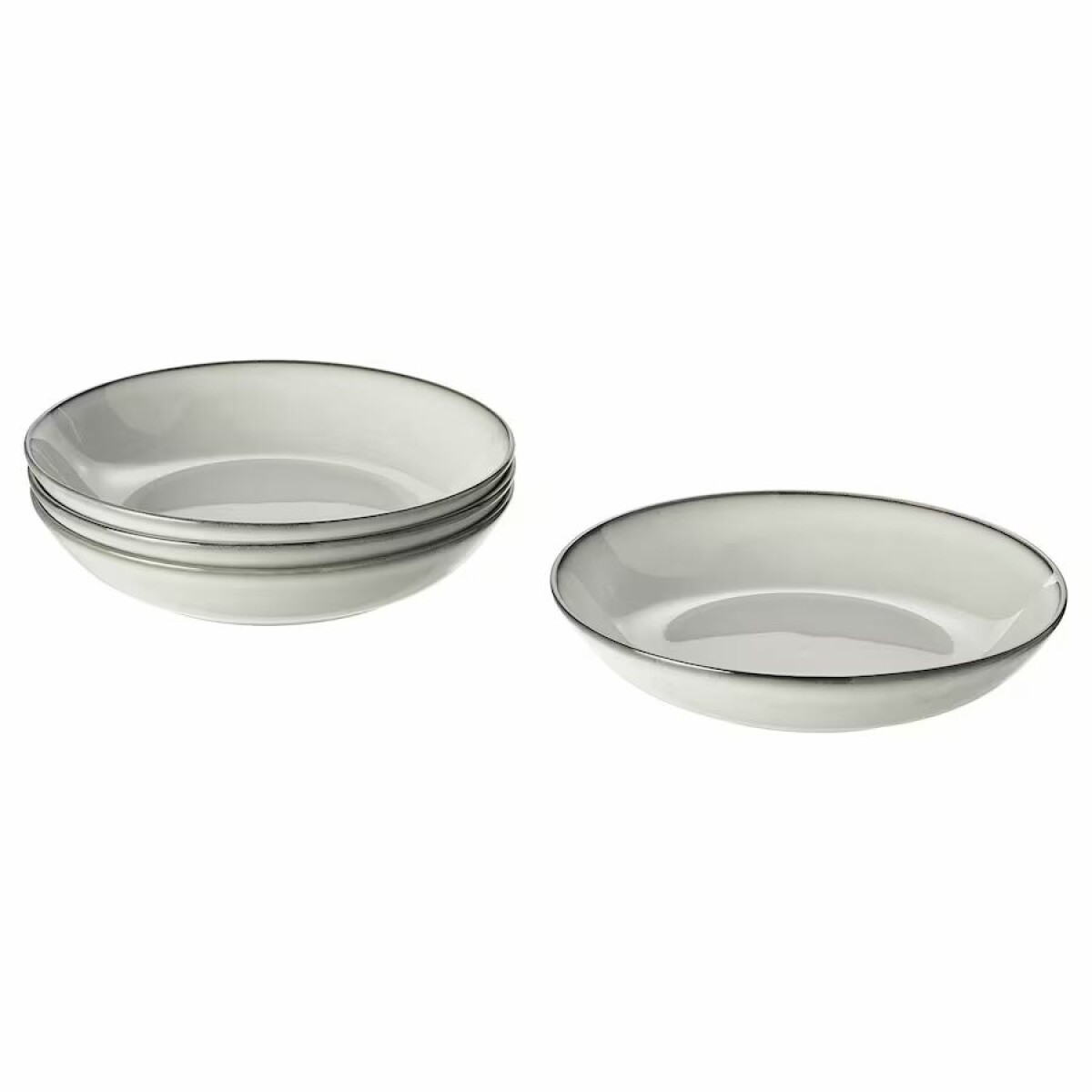 Plato Hondo Cerámica D20Cm Organic Gris 