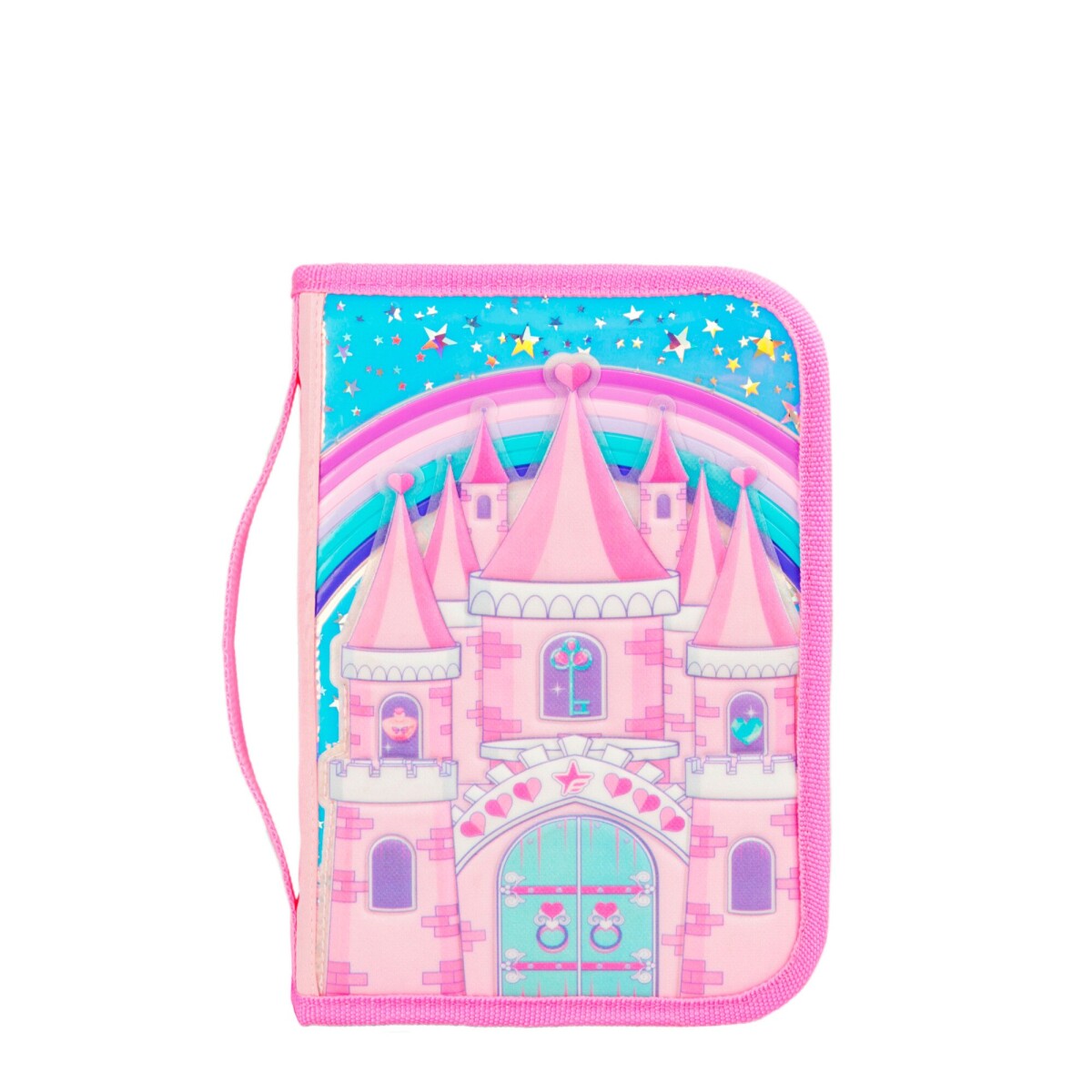 Cartuchera FOOTY Castillo Rectangular - Rosado 