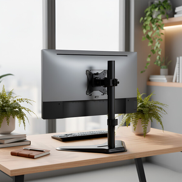 Soporte Monitor Brateck Base 17"-32" Ergonomico Ajustable Color Negro