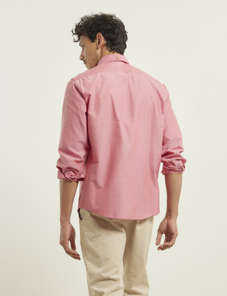 012487 CAMISA HARRINGTON LABEL Rojo