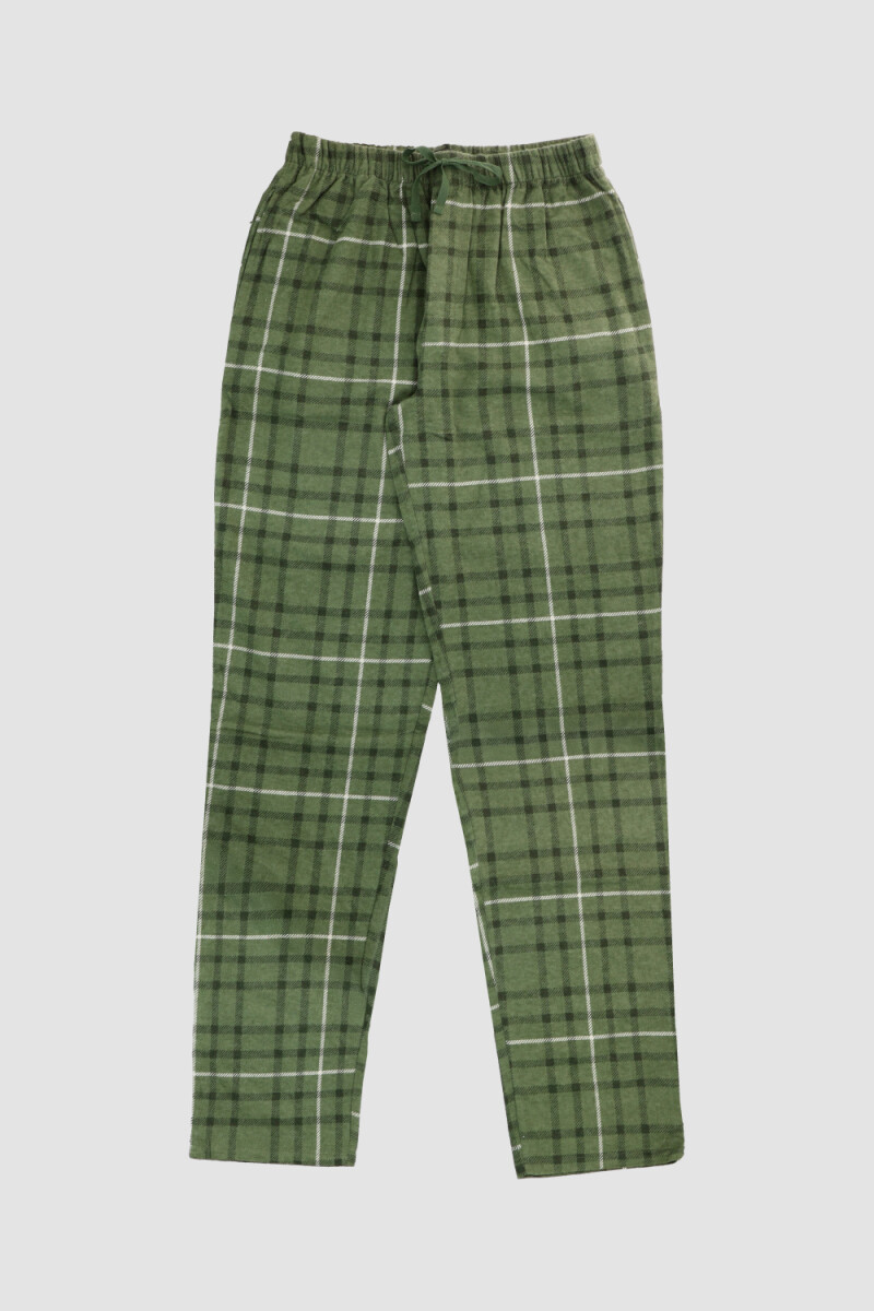 Pantalón hombre franela - Verde benetton 