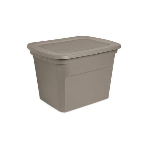 Caja plástica gris con tapa, 68 litros TV0260