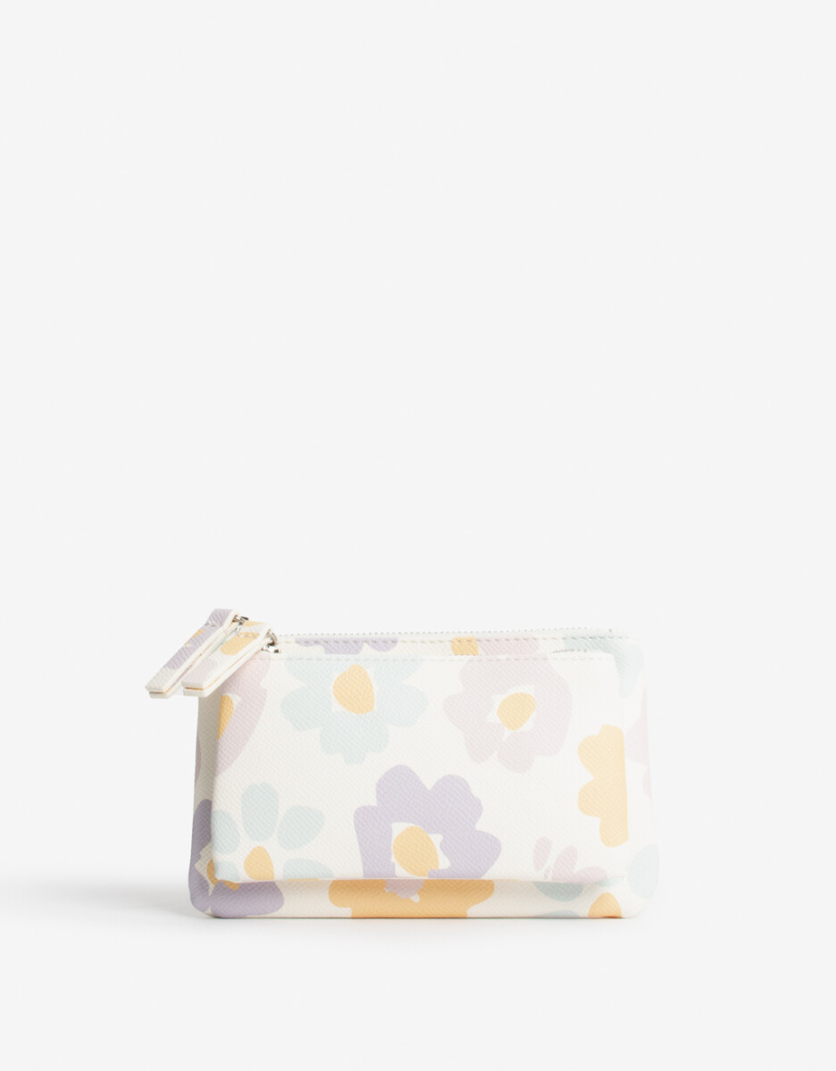 Monedero Estampado Con Bolsillo 