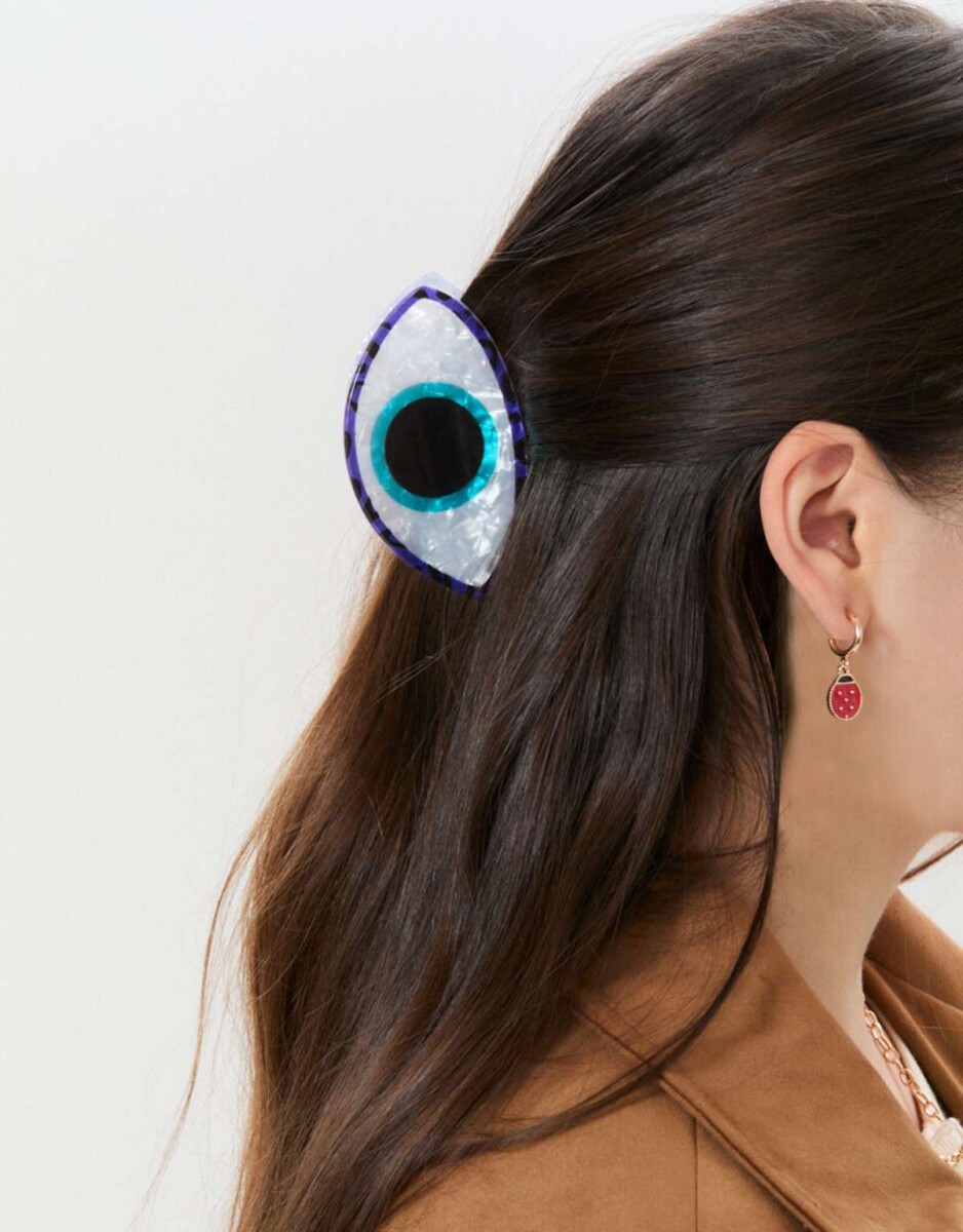 Broche Acrílico Ojo Lucky - Combinacion Bicolor 