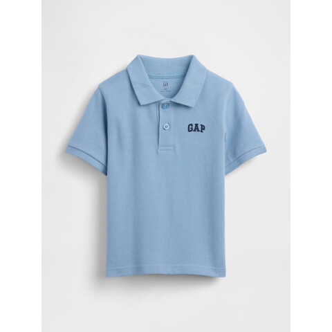 V-FRCH LOGO SS PIQUE POLO GR BLUE SUEDE