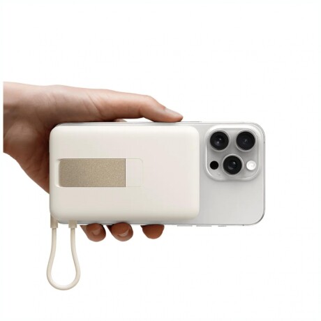 XIAOMI MAGNETIC POWER BANK 10000MAH WITH BUILT-IN STAND Cargador Portátil Magnético XIAOMI Magnetic Power 10.000MAH Con Soporte Integrado - Tan