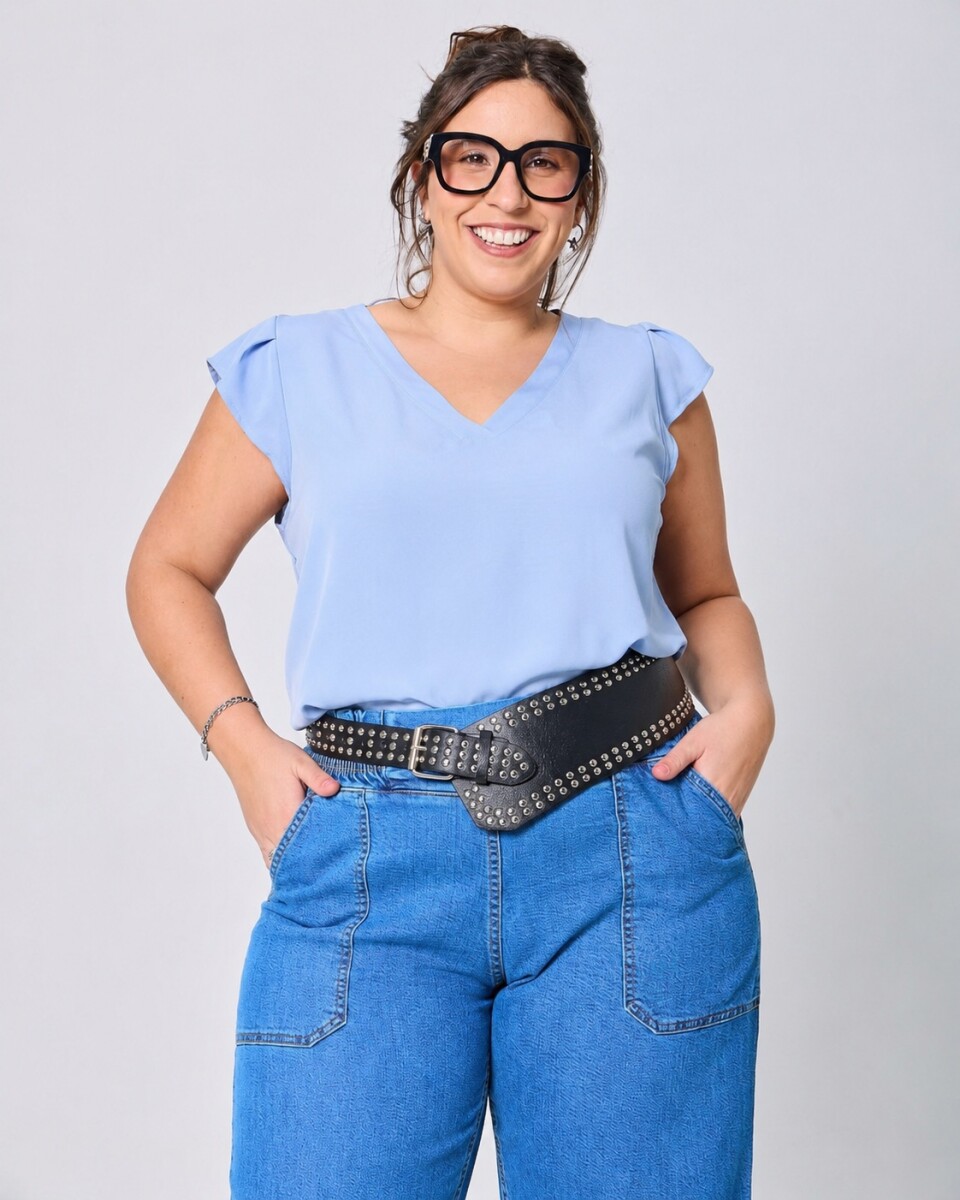 Blusa Beti - celeste 