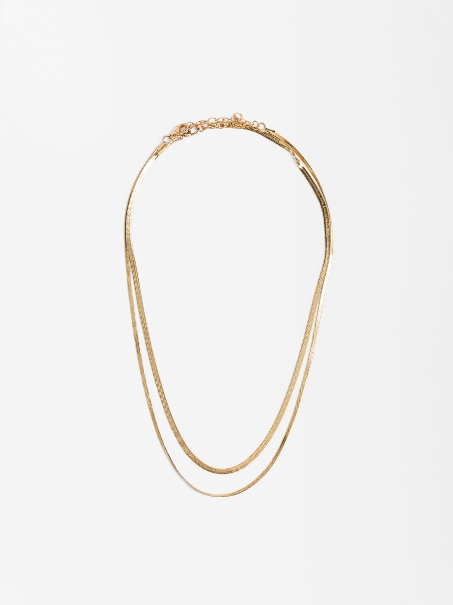 Set De Collares Cortos - dorado 
