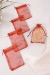 Pack x 100 - Bolsas organza 9x15 cm ROJO