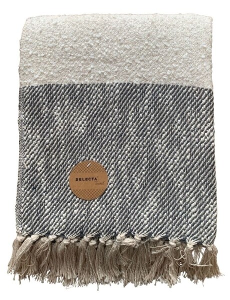 MANTA TEJIDA ALGODÓN 125X150CM BICOLOR GRIS MANTA TEJIDA ALGODÓN 125X150CM BICOLOR GRIS