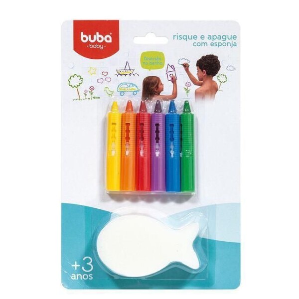 Set crayolas para baño con esponja BUBA Set crayolas para baño con esponja BUBA