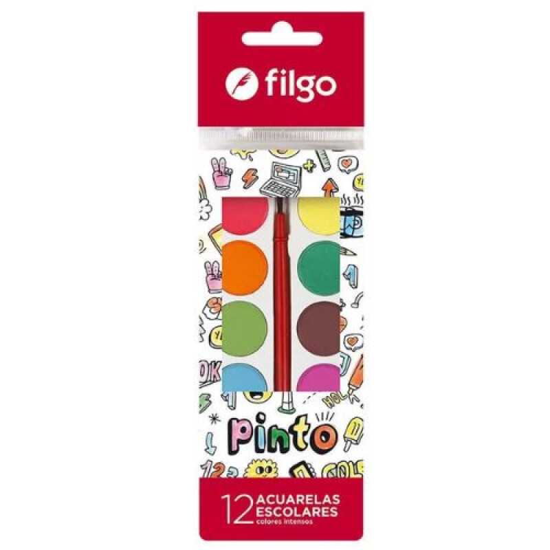 Filgo Acuarelas pinto- Estuche 12 surtido Filgo Acuarelas Pinto- Estuche 12 Surtido