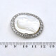 Prendedor Antiguo Oro 18K Blanco, Brillantes, Diamantes Y Nácar, Punzones Franceses Prendedor Antiguo Oro 18K Blanco, Brillantes, Diamantes Y Nácar, Punzones Franceses
