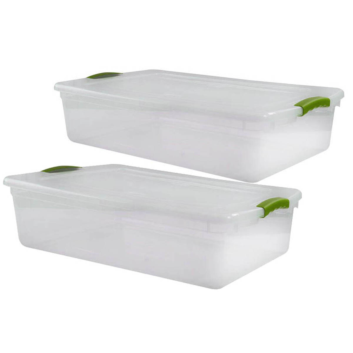 Set x2 Caja organizadora 32 lts Wenbox - TRANSPARENTE 