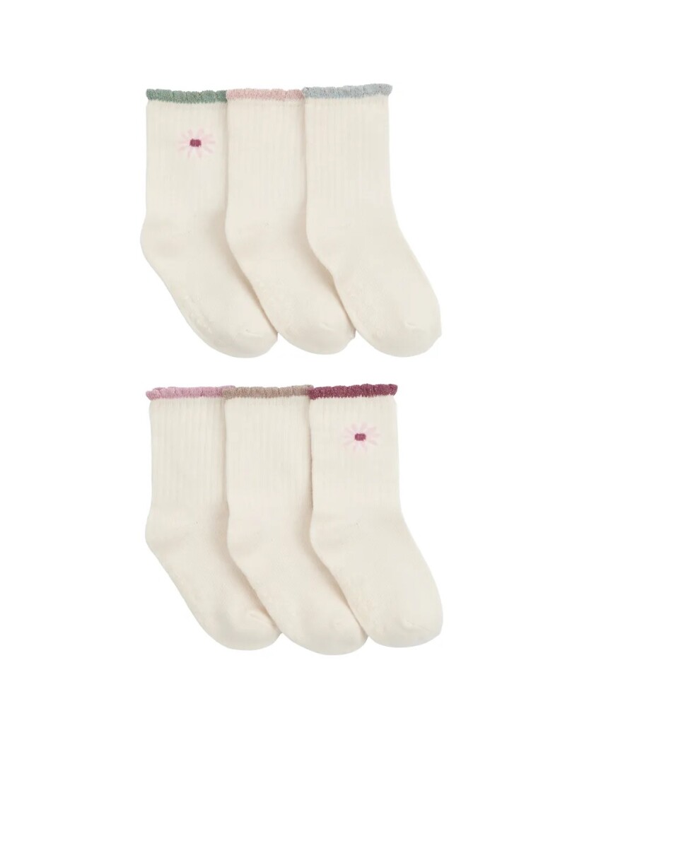 Set Medias Carters x6 Lisas Flores 