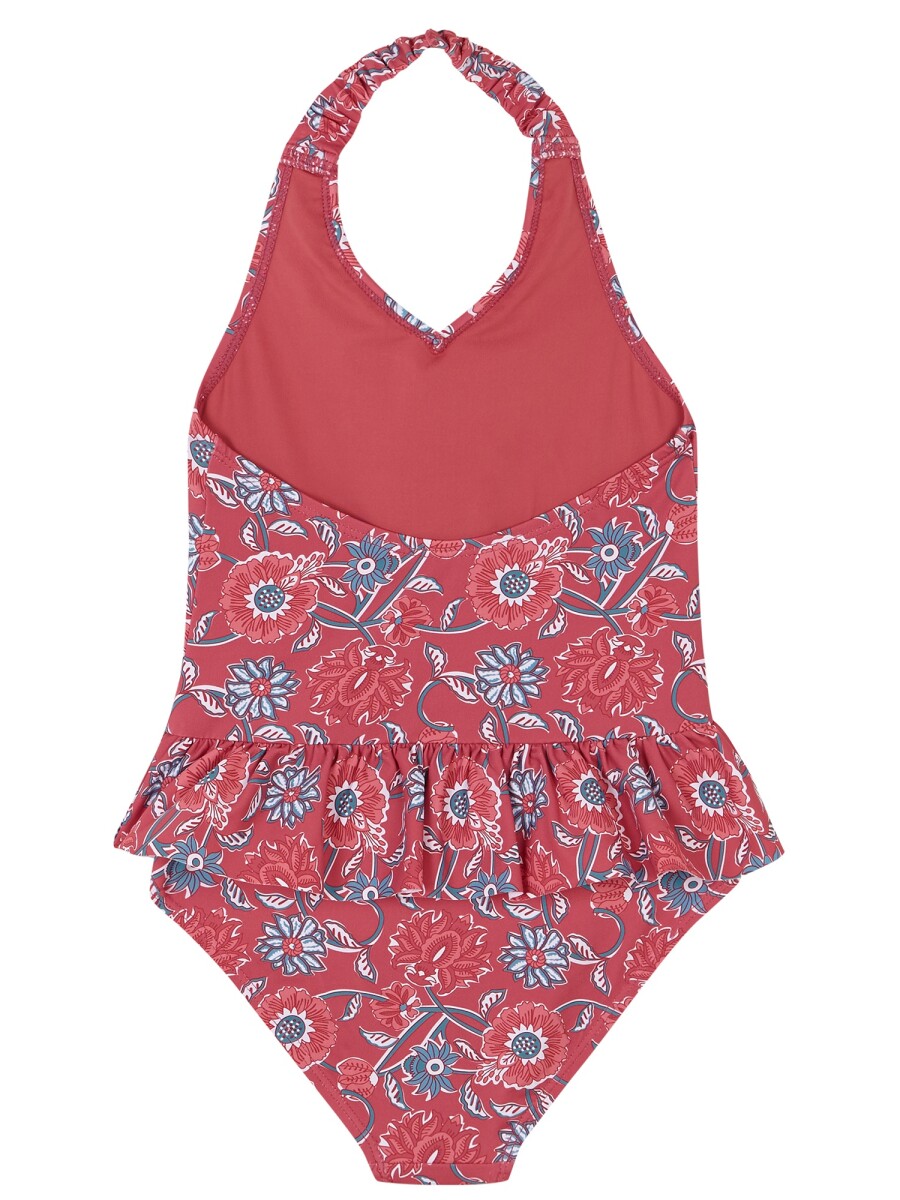 Bañador Estampado Flores Rosa