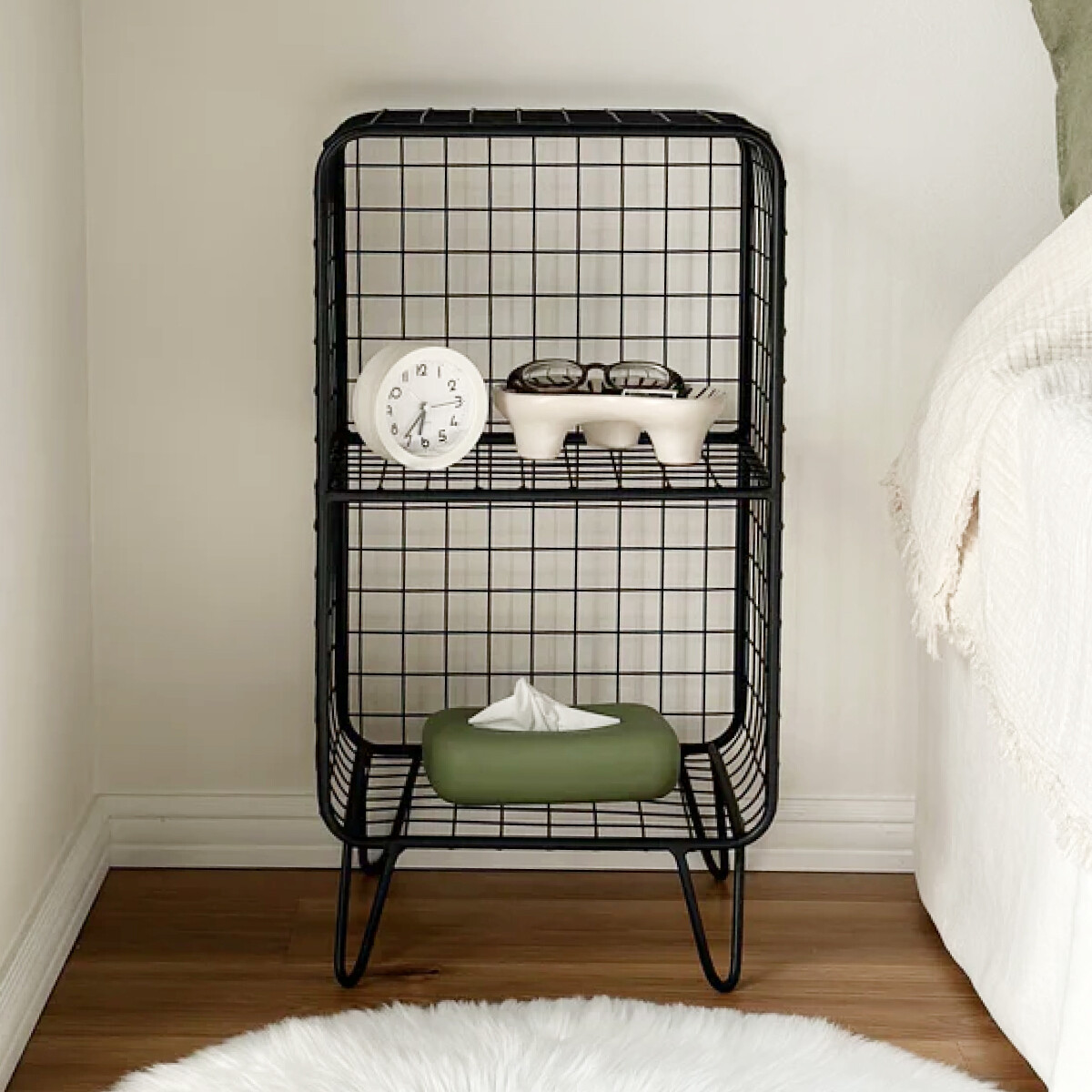 Rack dos estantes vertical - Negro 