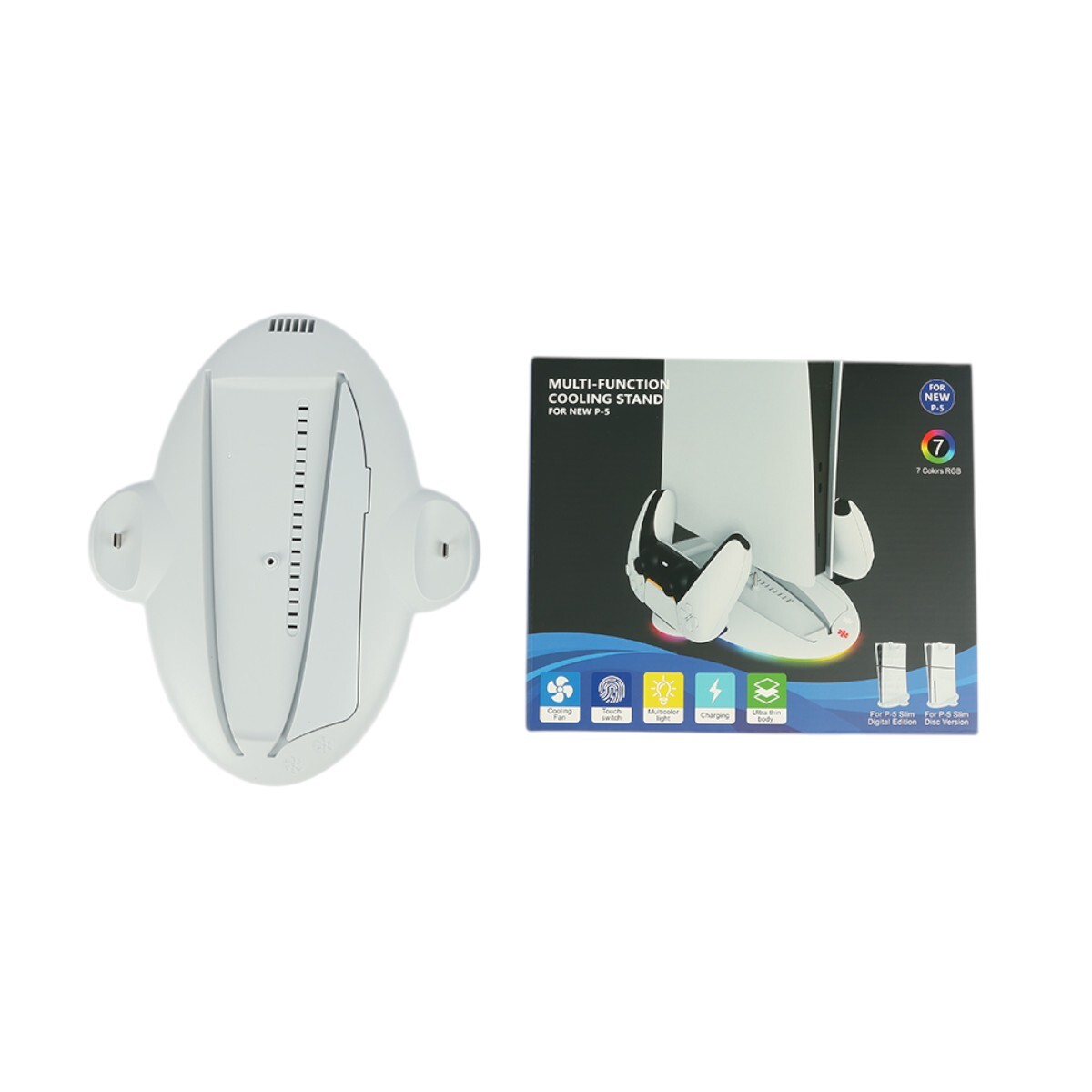 SOPORTE DE REFRIGERACIÓN Y BASE DE CARGA DE JOYSTICKS PARA PS5 SLIM 