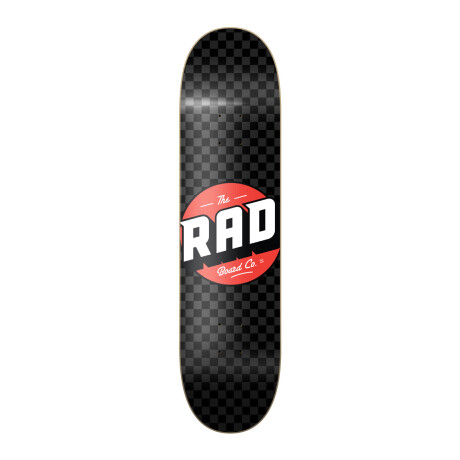 Deck Skate Rad 8.125" - Modelo Checker - Black / Ash (Lija incluida) Deck Skate Rad 8.125" - Modelo Checker - Black / Ash (Lija incluida)