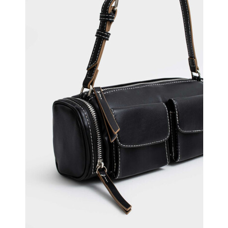 Bandolera Multipocket Suede Negro