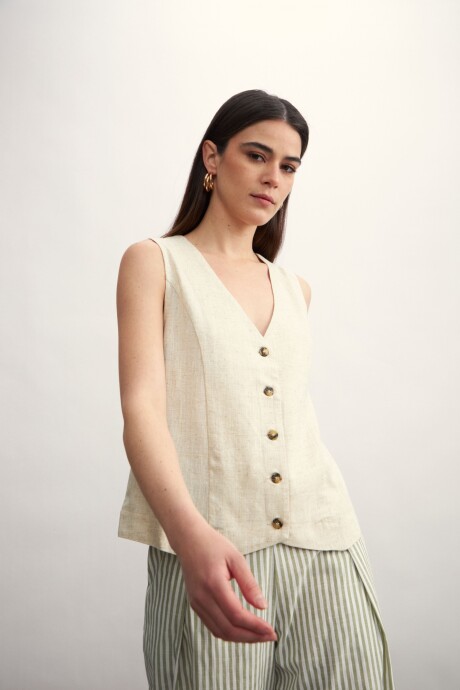 Chaleco Chelsy Beige