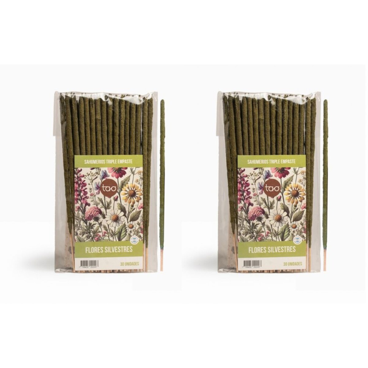 INCIENSO TAO TRIPLE EMPASTE SAGRADA MADRE - 2 PACK X30 - Flores Silvestres 