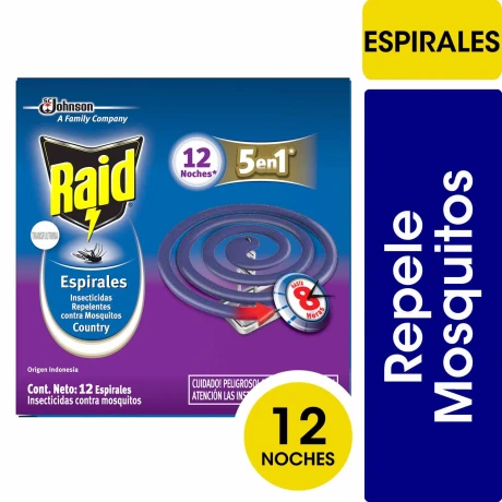 ESPIRALES RAID COUNTRY FRESH X 12 U ESPIRALES RAID COUNTRY FRESH X 12 U